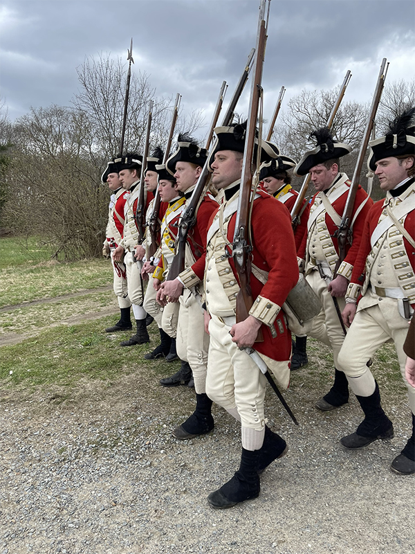 Redcoats marching