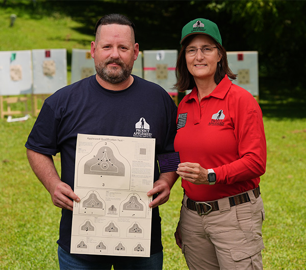 purple rifleman patch awarded by Project Appleseed instructor
